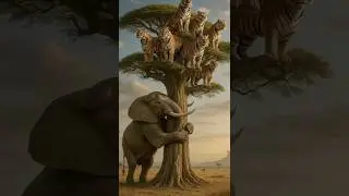 Angry Elephant : Bengal Tigers Above the Storm 🐅#short #AngryElephant #Tiger #WildLife #Elephant