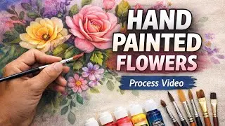 Hand Painting Process for Punjabi Suits | Best Brushes & Colours Tips