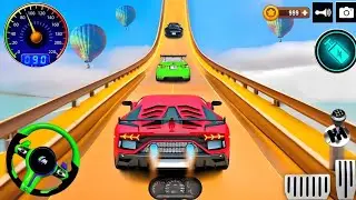 Ramp Red Car Racing Flyover 3D Gameplay _ Android || Ramp Car Stunts Racing Video Car Simulator Game