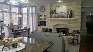 2021 COZY KITCHEN TOUR| DECORATE WITH ME | KITCHEN | BREAKFAST ROOM & HEARTH ROOM