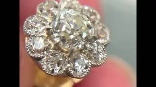 Antique Edwardian diamond earrings in 18-carat gold and platinum &ndash; almost two carats