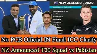 ICC clarify why no PCB official attend CT25 final | New Zealand announced T20 squad vs Pakistan