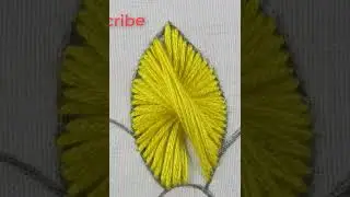 💛💛Flower embroidery !! amazing butterfly stitch fantasy flower embroidery💛💛 #shorts