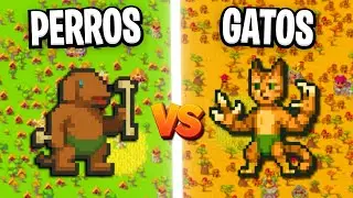 Enfrenté a PERROS vs GATOS ¿Quién ganará? - WorldBox