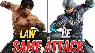 Law VS Lee Tekken 8 | same attack | Must watch 🔥😳 #tekken8 #youtube #foryou #trending #viralvideo 