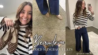 Beaudrm Studded Slingback Flats