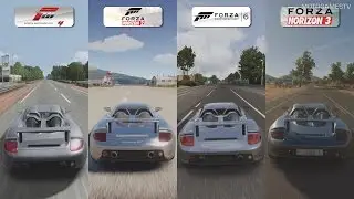 Forza 4 vs Forza Horizon 2 vs Forza 6 vs Forza Horizon 3 - Porsche Carrera GT Sound Comparison