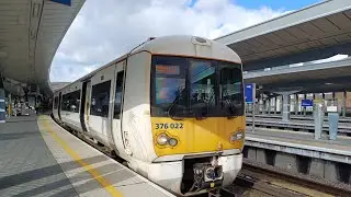 Class 376 departs London Bridge with a depot whistle