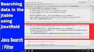 🌟 Java Swing Tutorial: Master Data Search in jTable Using jTextField 🖱️ #JavaProgramming