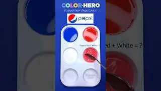 How to Make Cute Colors from Pepsi Brand Colors #asmr #colormixing #satisfying #paintmixing #colors