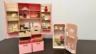 Our generation Pretty Pantry kitchen Furniture & Perfectly Fresh Mini Fridge Toys Unboxing & Review￼