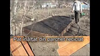 Pat înălțat din parchet reciclat | Plantarea căpșunilor în stratul înălțat