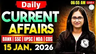 Current Affairs Today | 15 January 2026 Current Affairs | Daily Current Affairs | by Sushmita Ma'am