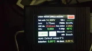 Lin bus decoder for alternator Lada Vesta