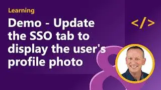 Demo - Update the SSO tab to display the user's profile photo