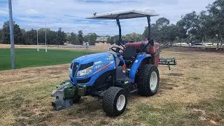Watering the Saplings with the Iseki TG6370 Compact Tractor