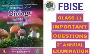 FBISE Class 11 BIOLOGY Guess Paper 2025 | Most Important Questions for HSSC 1