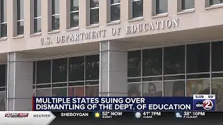 Democratic-led states sue to block Trump administration layoffs at the Education Department