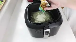 Жареные куриные крылышки с лимонным перцем и соусом ранч во фритюрнице!