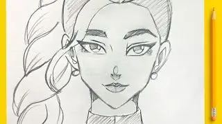 C&oacute;mo dibujar a Rumi (K-pop Hunter) paso a paso ✏️✨ | Dibujo f&aacute;cil estilo anime 2025