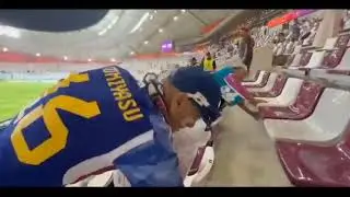 janpan fans cleaning the stadium after being knocked out #fifa #fifa22 #japanese