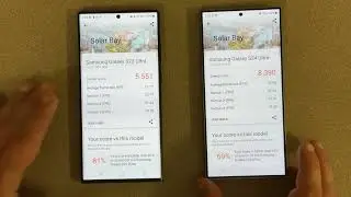 Side by side Benchmark: Samsung S23 Ultra vs Samsung S24 Ultra (3DMark -  Solar Bay Test)
