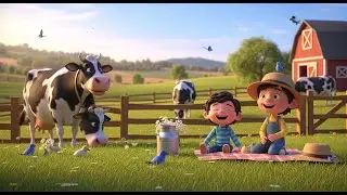 The Cow Says Moo | Fun Animal Sound Rhyme for Kids | Nursery Rhymes & Songs for Children