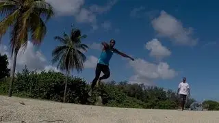 World triple jump champion Tamgho of France trains in Cuba