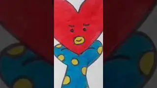 Bts cute drawings /BT21 drawing on paper #koya #rj #shooky #mang    #chimmy #tata #cooky