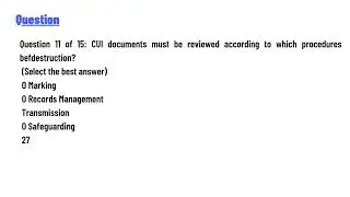 CUI documents must be reviewed according to which procedures befdestruction?