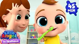 Lavarsi i denti | Little Angel | Moonbug Kids - Cartoni Animati