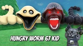 Dikejar Hungry Worm & 67 Kid Brainrot Itali - Aura Worm Troll Tower (Roblox Indonesia)