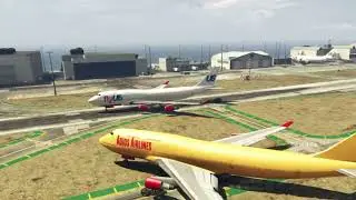 Airplane Emergency Landing With One Wing In GTA 5 (Plane Crash Into airport) // Gaming Dip