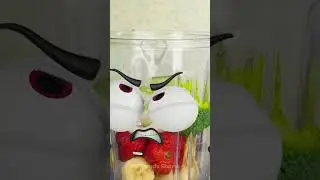 Fruit Frenzy 🥦🤢 The Blender and Glass's Veggie Vendetta! #veggies #blender
