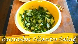 cucumber cilantro salad in one minute