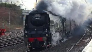 34067 Tangmere charges through Lancaster at full speed! | Winter Cumbrian Mountain Express | 31/1/26