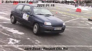 J&aacute;r&oacute; Zsolt - Renault Clio Rsi 2. Szilv&aacute;sv&aacute;rad Szlalom - Winter Race 2024/25. 3. fordul&oacute; 2025.01.19.