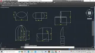 AutoCAD Workshop Exercise-6  || Ellipse Command Practice #autocad #autocad2024