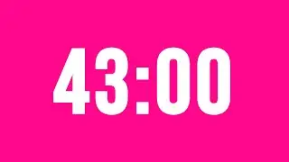 43 Minute Countdown Timer No Music With Alarm Clock At The End