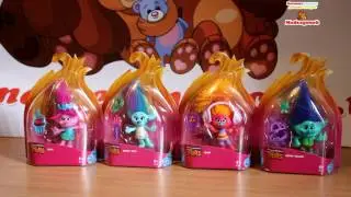 Видеообзор: Игрушки Тролли 2016 в наборах с аксессуарами 10см, B6555, Hasbro