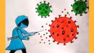 Coronavirus Poster Drawing/How to draw coronavirus/Coronavirus ki drawing/ Corona ki painting