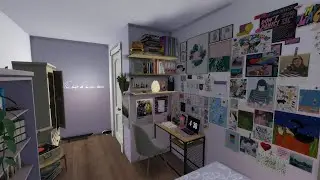 Small, Cluttered, Cozy Bedroom - The Sims 4: CC Speed Build