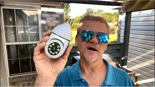 E27 360&deg; Security Cameras Wireless Outdoor, 2.4GHz & 5G WiFi Light Bulb Security Camera