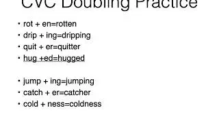 CVC Doubling Rule