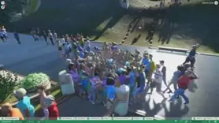 Planet Coaster - crazy, funny and lucky peoples dancing.