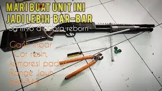 Tutorial upgrade mainan m96 d'cobra agar lebih bar-bar ( cor resin, ganti inbar, Padatkan kompresi)