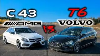 VIRITETTY VOLVO V60 T6 VS. STAGE 1 MERCEDES-BENZ C43 AMG | KIIHDYTYSKISA