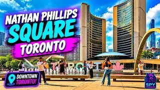 NATHAN PHILLIPS SQUARE TORONTO | URBAN LIFE, ARCHITECTURE, AND ICONIC SIGN IN 4K
