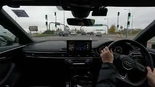 [#27 - UK Road Driving] Audi A4 Avant 2021 35 tfsi S Line Black Edition B Road Drive