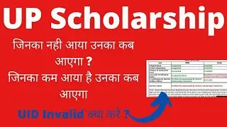 scholarship status 2021-22 | up scholarship latest news today | up scholarship kab tk aayegi 2021
